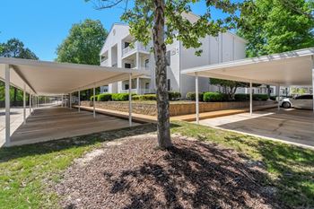  Parking lot with trees and buildings